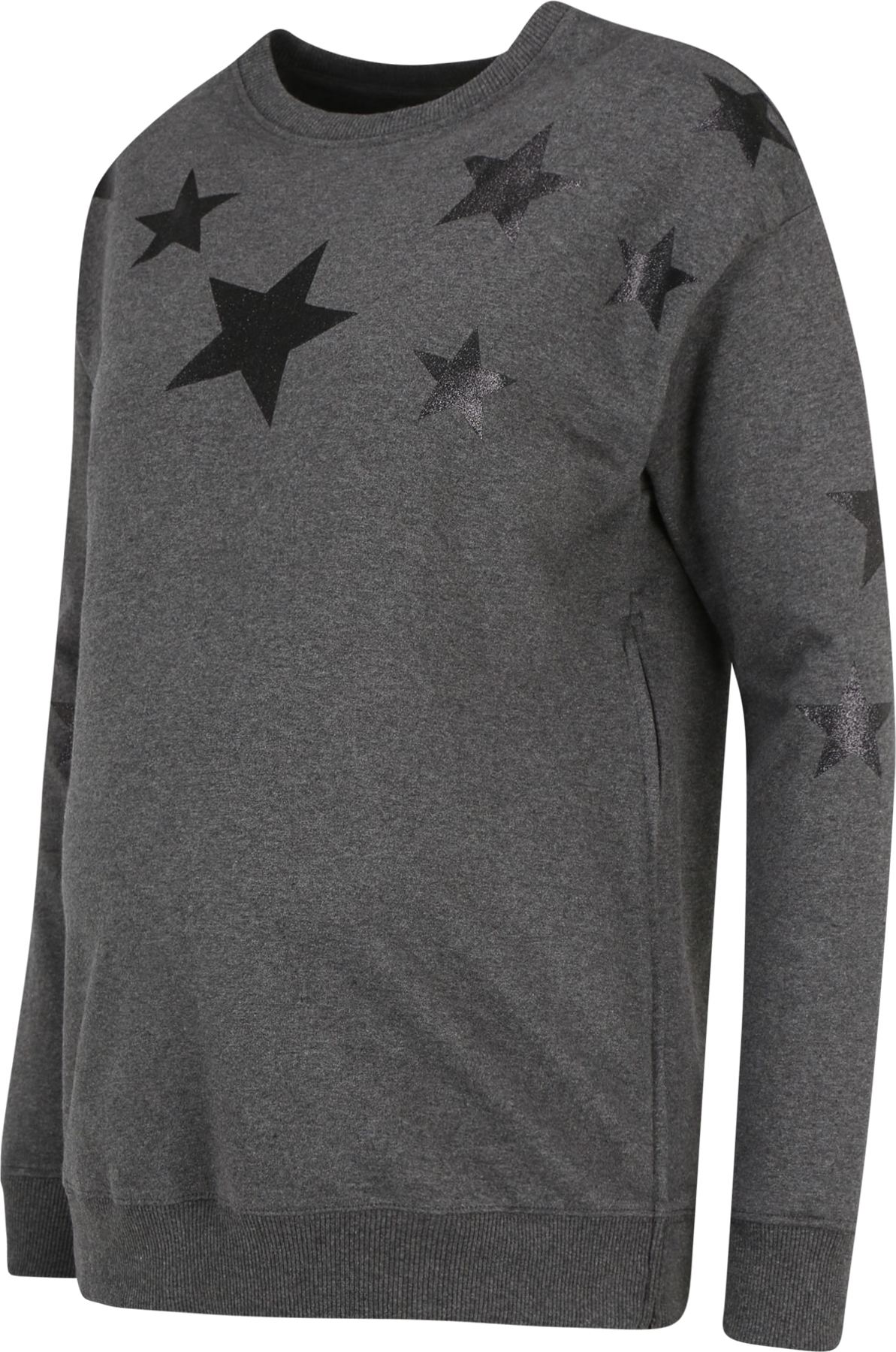 JoJo Maman Bébé Mikina tmavě šedá / černá