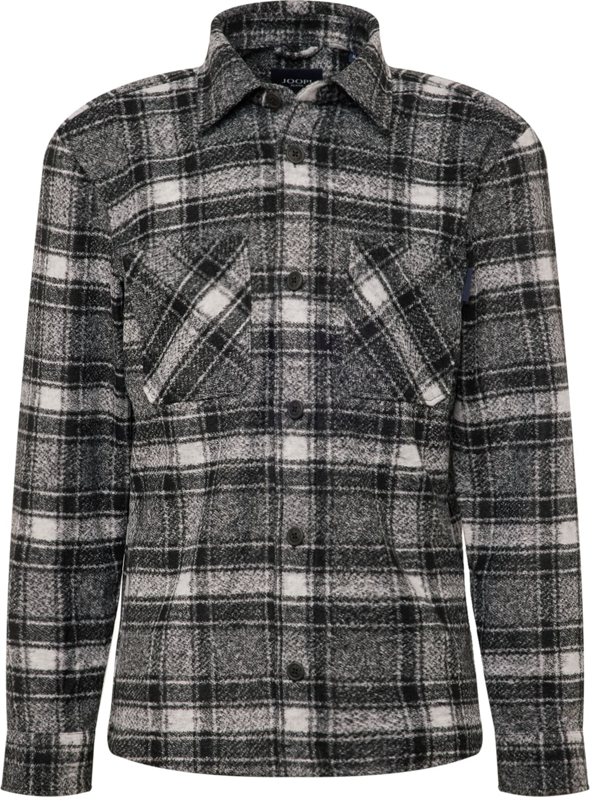 JOOP! Jeans Košile 'Haper' šedý melír / černá / bílá