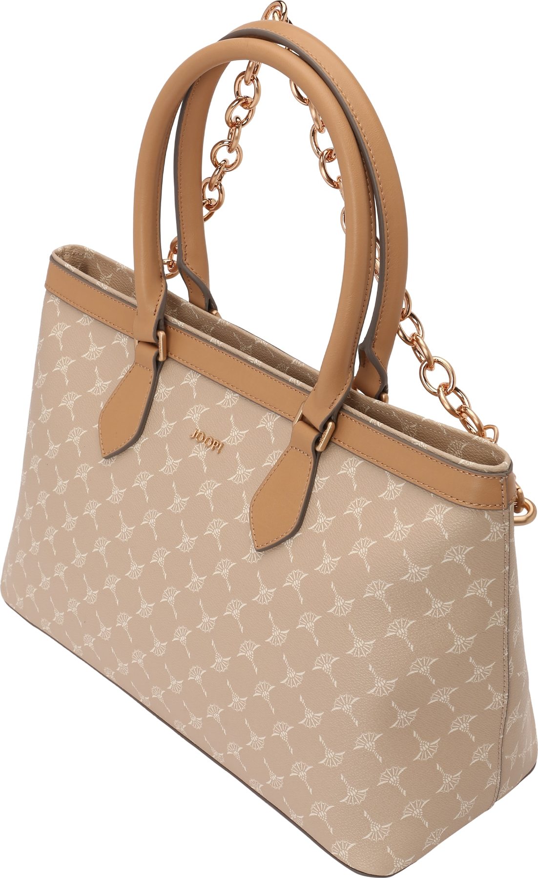 JOOP! Nákupní taška 'DIVA ROMEA' tmavě béžová / bílá