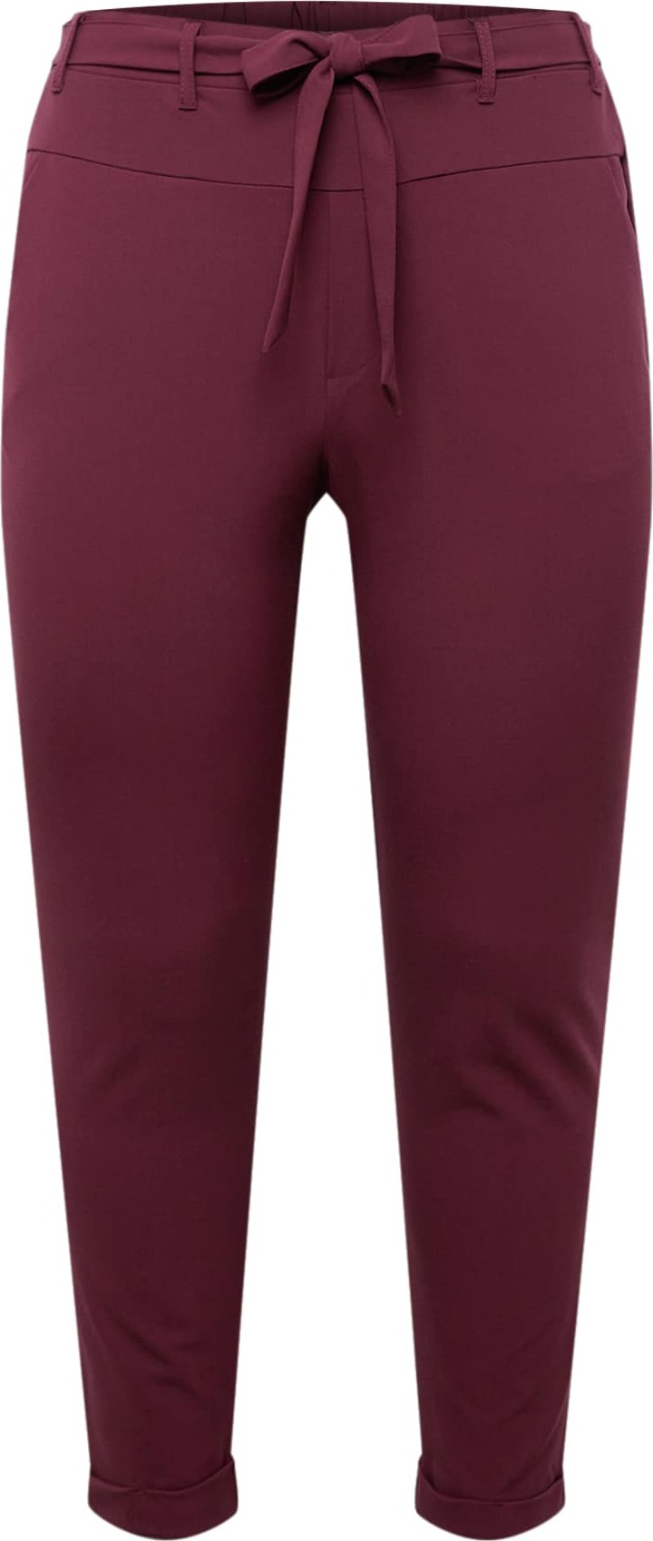 KAFFE CURVE Kalhoty 'Jia' vínově červená