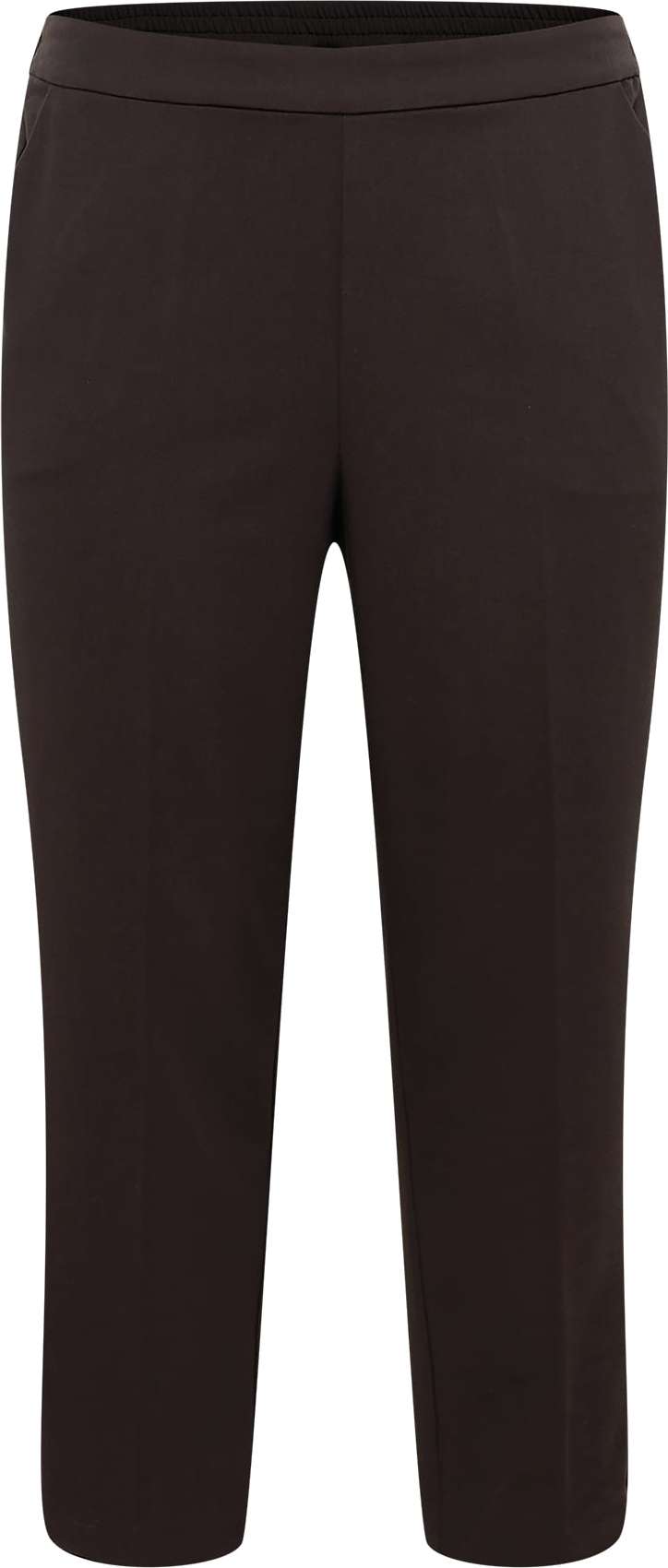 KAFFE CURVE Kalhoty s puky 'Sakira' tmavě hnědá