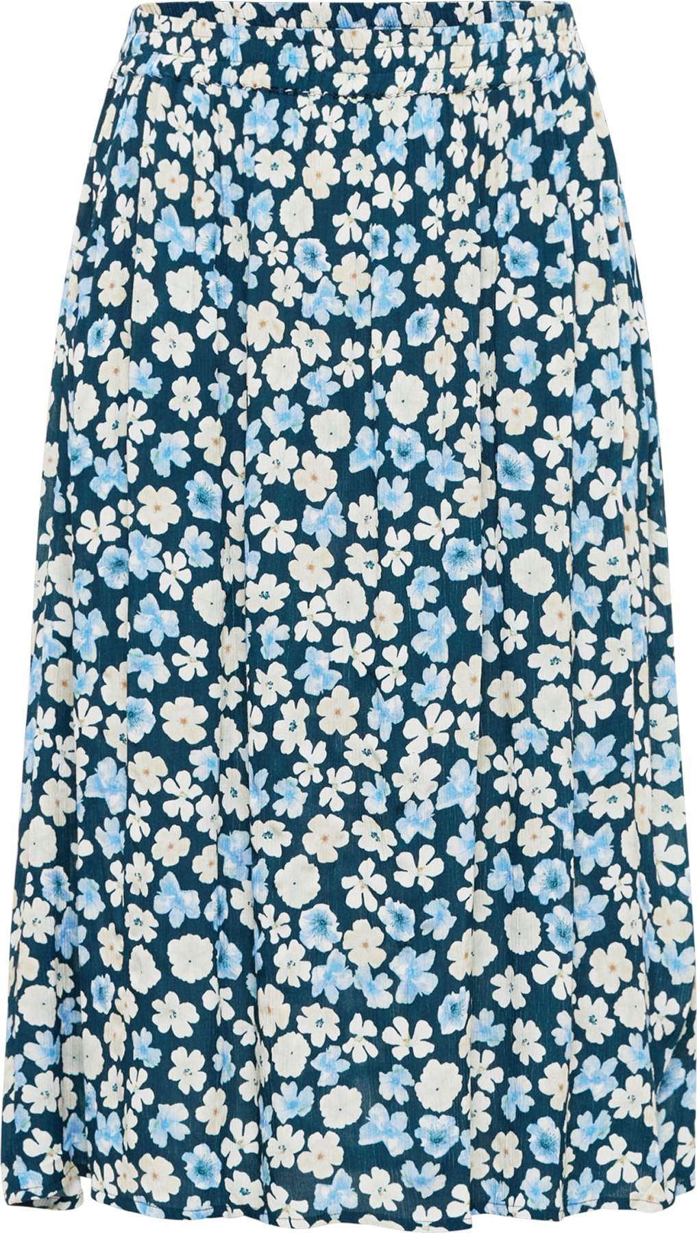 KAFFE CURVE Sukně 'Tiri' béžová / světlemodrá / petrolejová