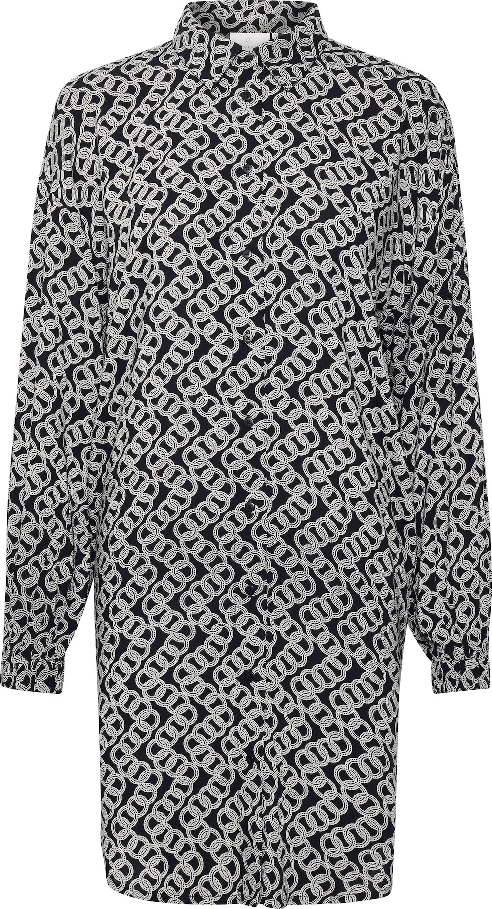 Kaffe Košilové šaty 'Lena' černá / bílá