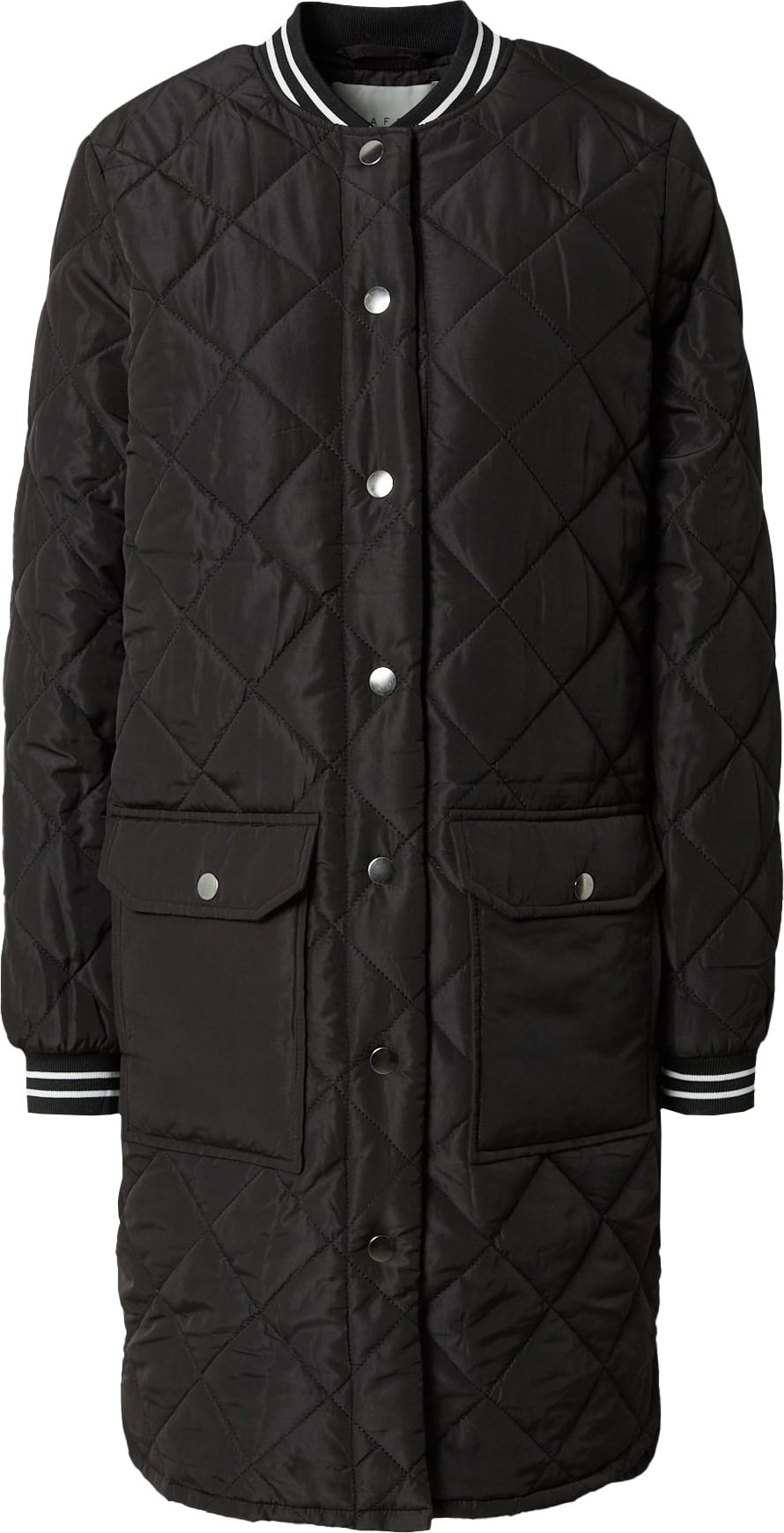 Kaffe Přechodný kabát 'Serina' černá / bílá