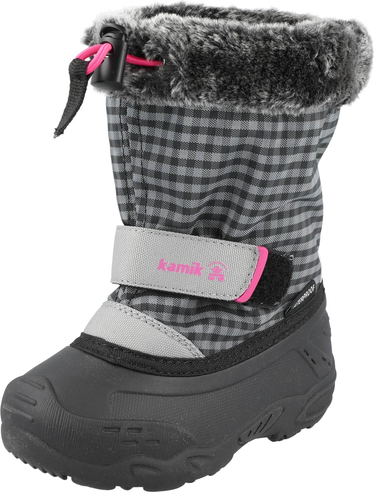 Kamik Kozačky šedá / světle šedá / pink