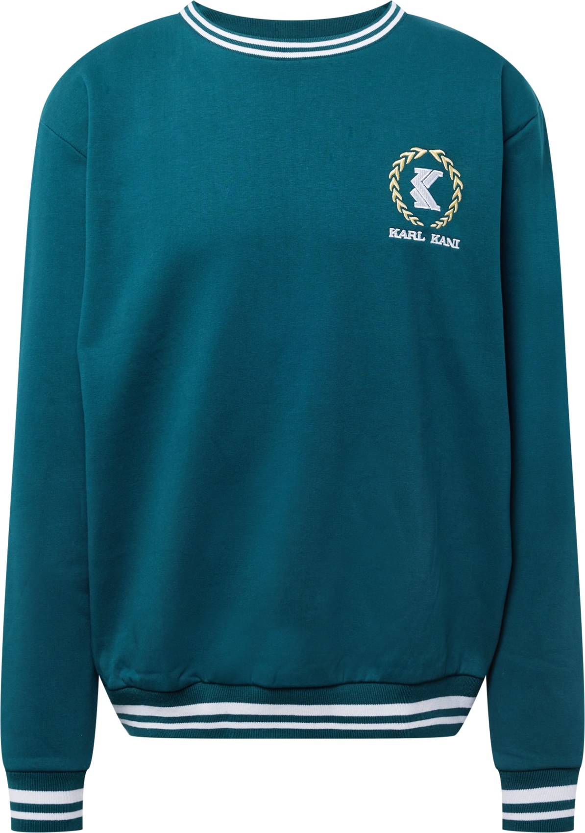 Karl Kani Mikina světle žlutá / petrolejová / bílá