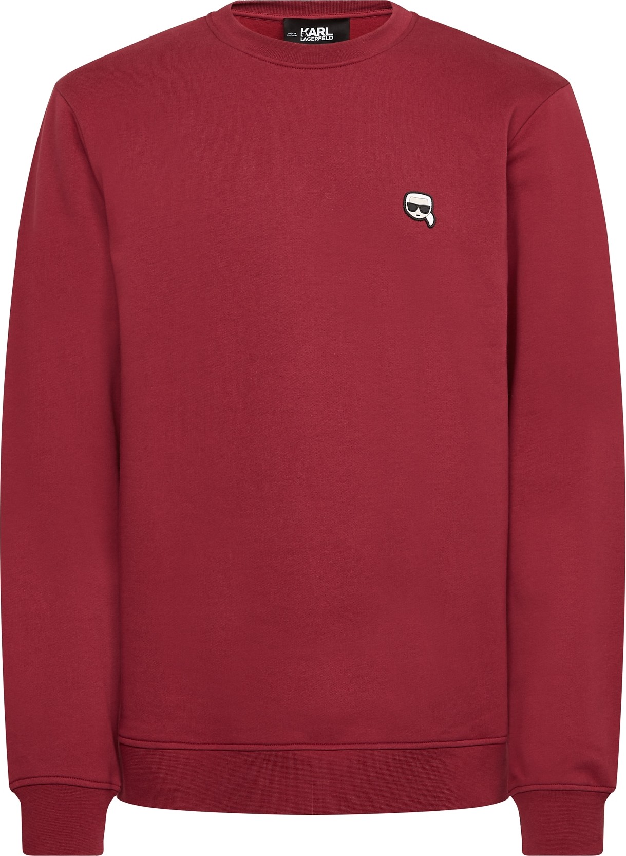 Karl Lagerfeld Mikina burgundská červeň / černá / bílá