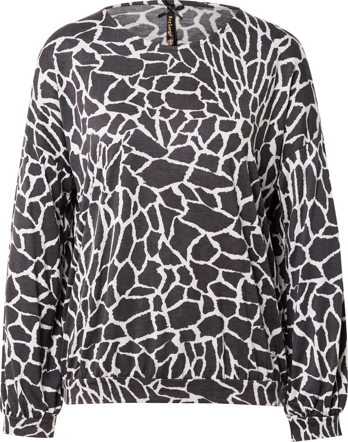 Key Largo Tričko 'BRIDGET' černá / bílá