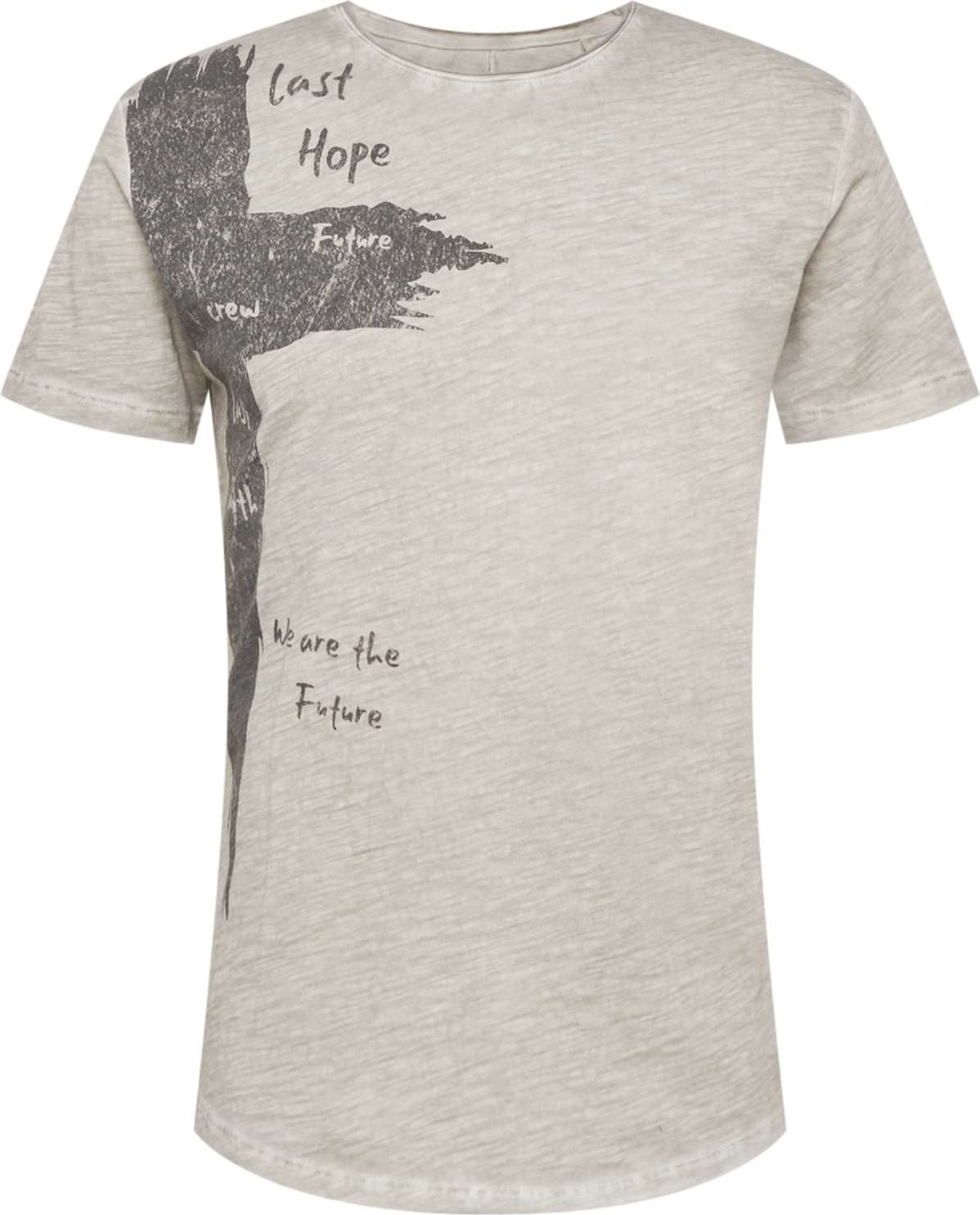 Key Largo Tričko 'SPIKE' antracitová / šedý melír