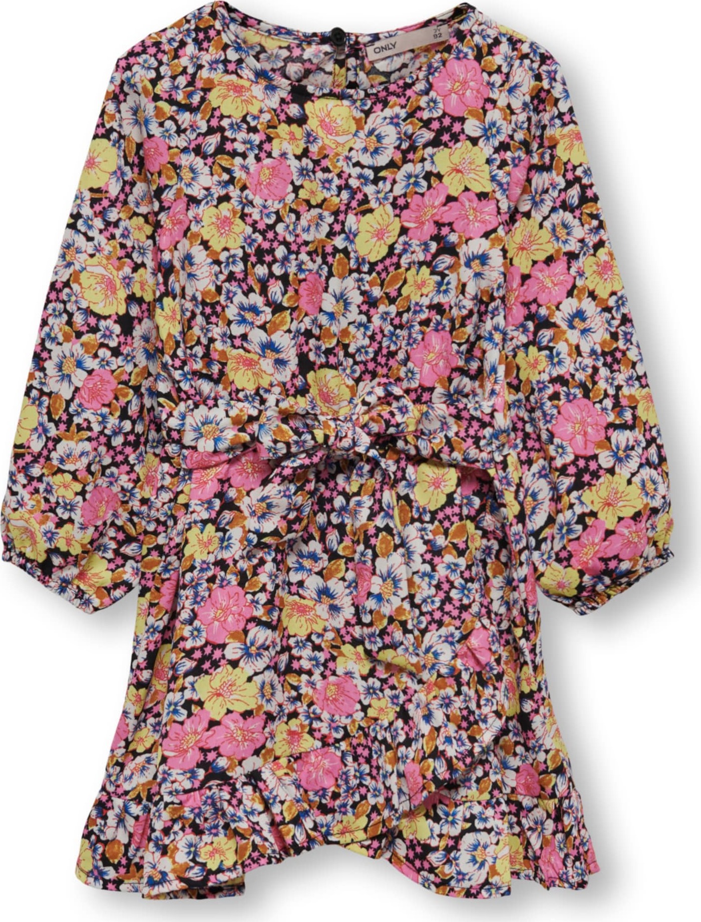 KIDS ONLY Šaty 'Lino' modrá / světle žlutá / světle růžová / černá