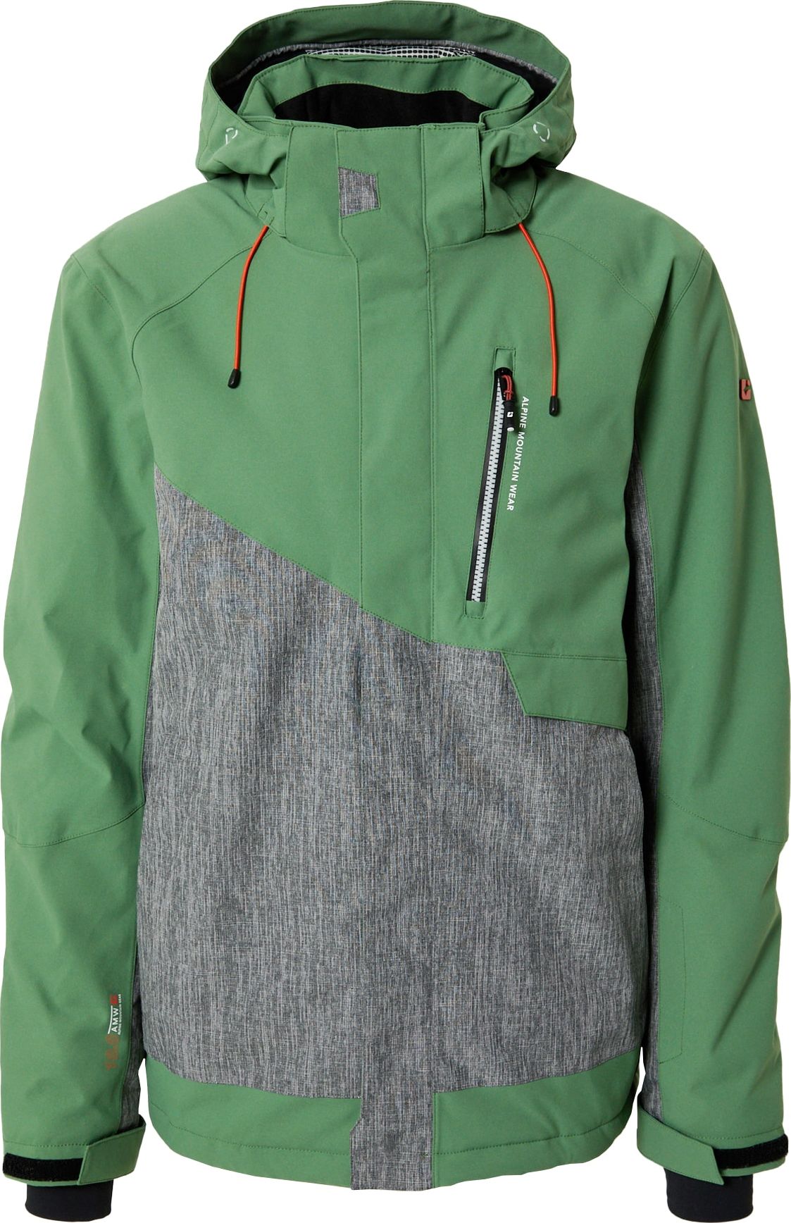 KILLTEC Outdoorová bunda světle šedá / šedý melír / oranžová