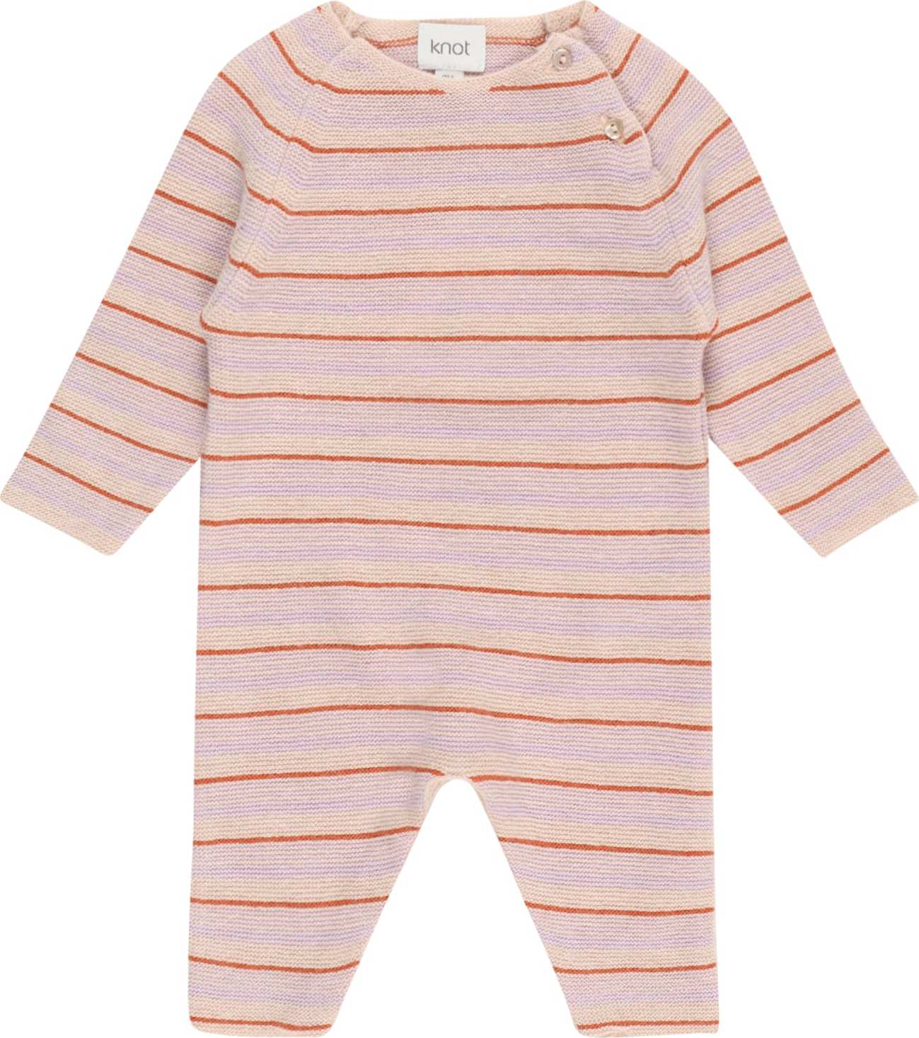 KNOT Overal 'Miggy' šeříková / pastelově růžová / červená