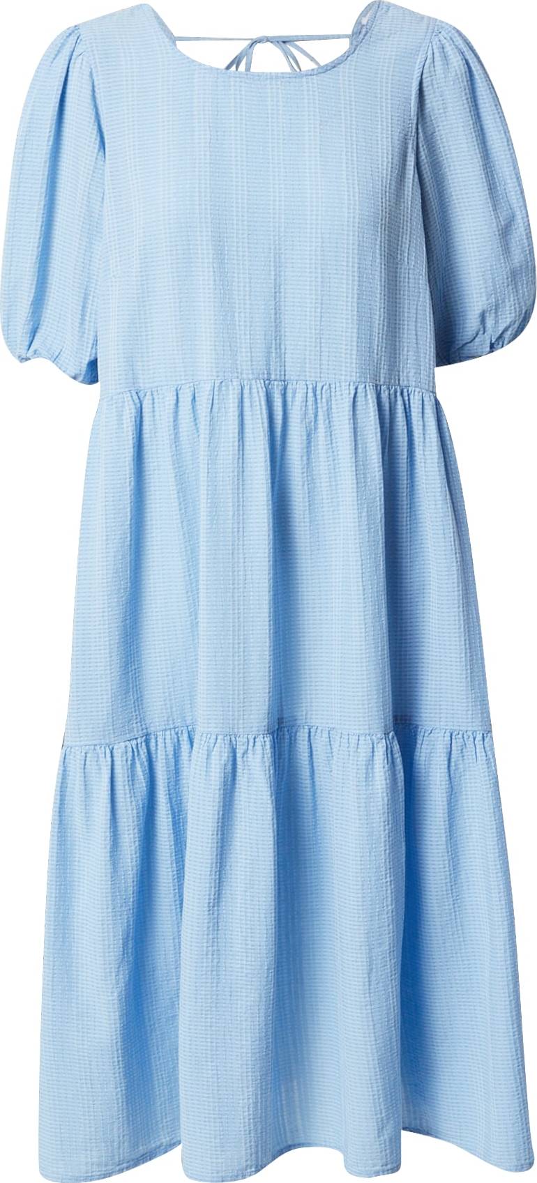 KnowledgeCotton Apparel Letní šaty světlemodrá