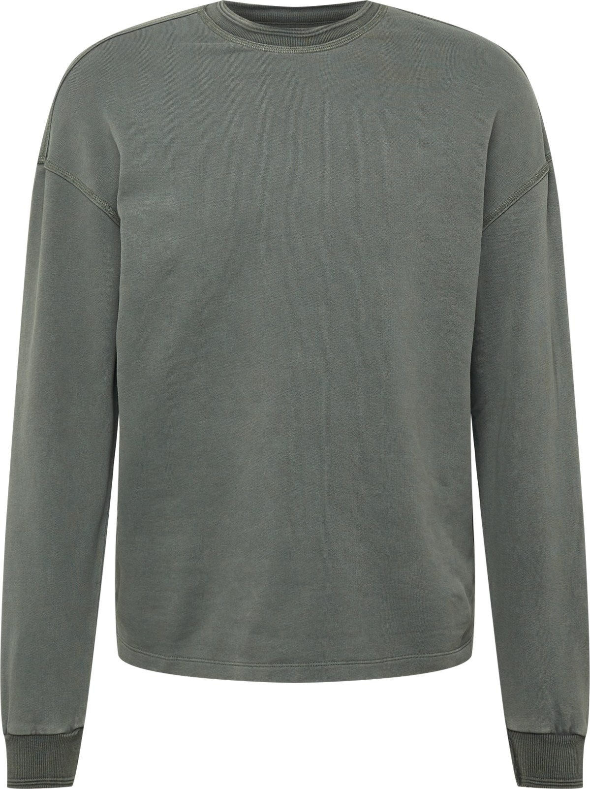 KnowledgeCotton Apparel Mikina 'NUANCE BY NATURE' tmavě zelená