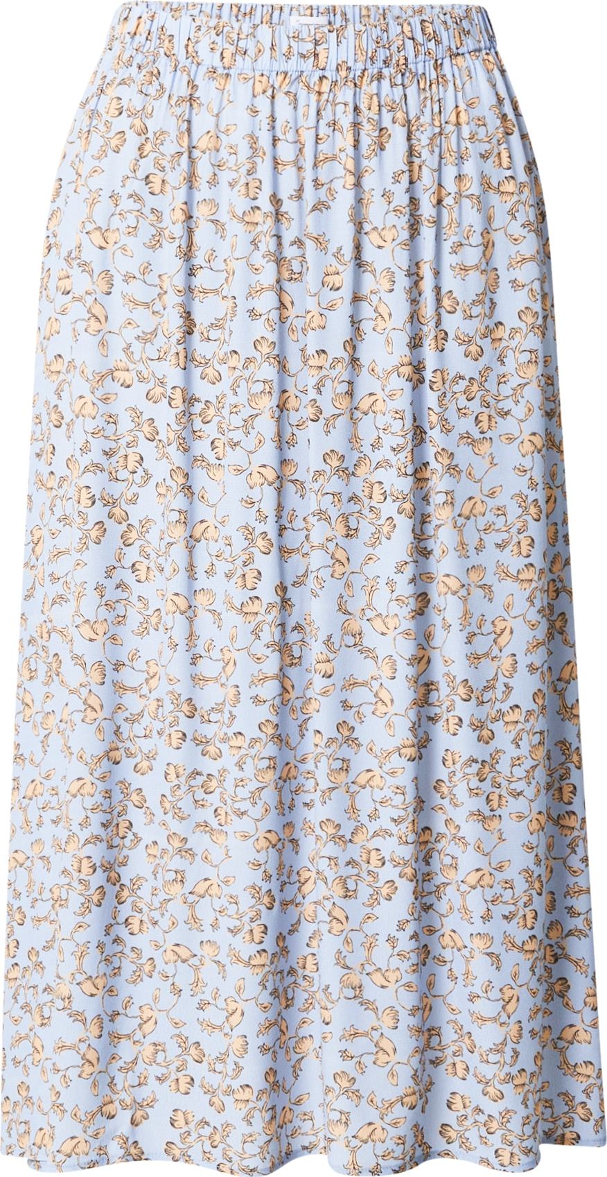 KnowledgeCotton Apparel Sukně světlemodrá / žlutá / černá