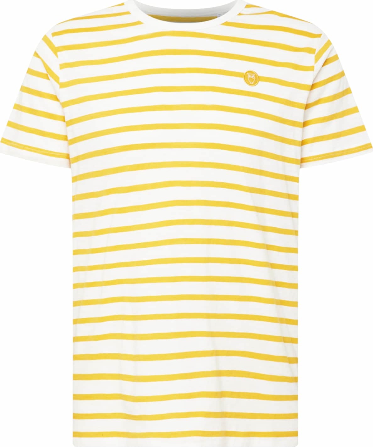 KnowledgeCotton Apparel Tričko 'Slub' medová / bílá