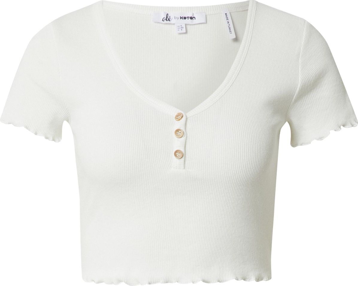 Koton Tričko barva vaječné skořápky