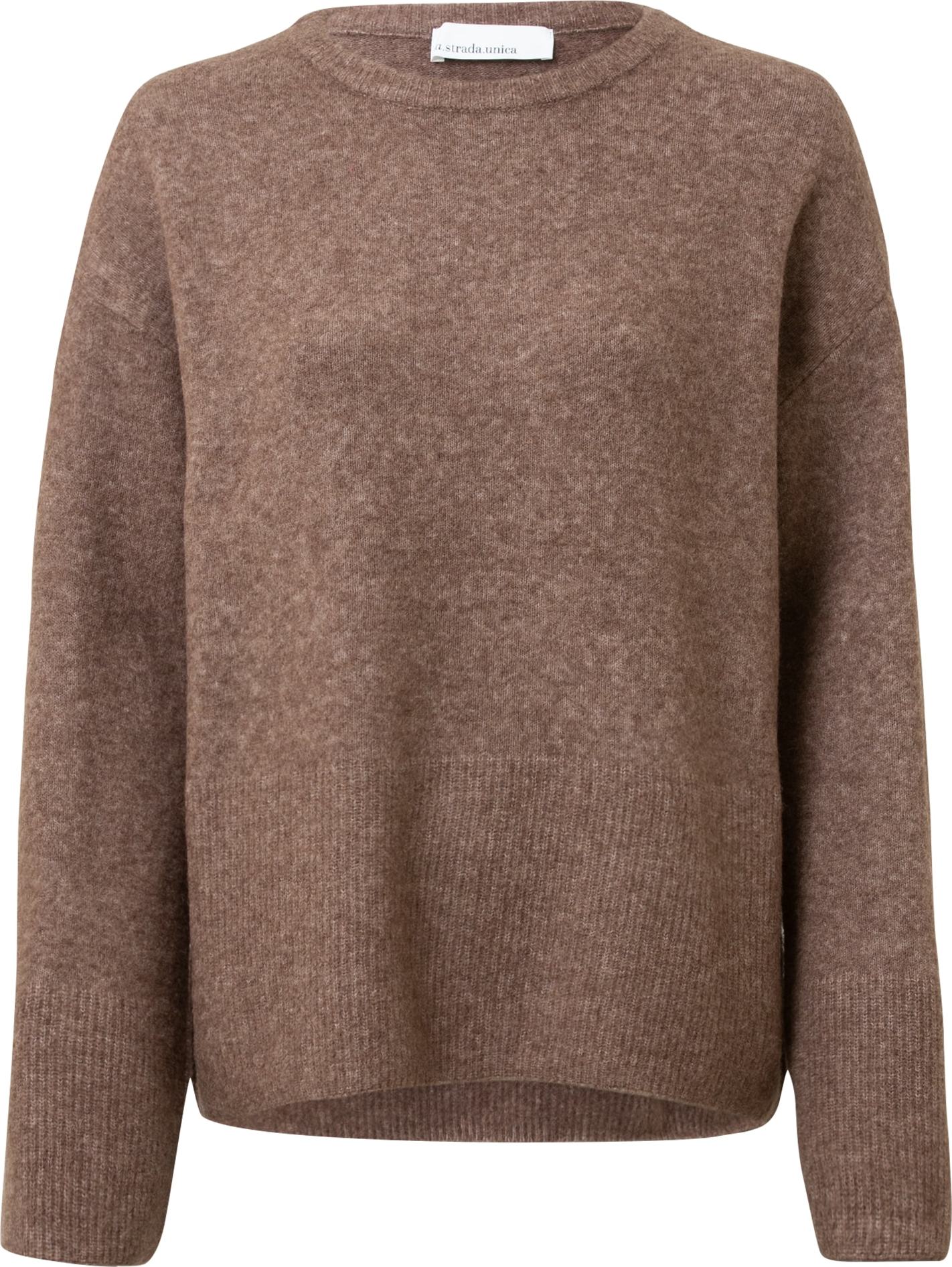 LA STRADA UNICA Svetr 'KAYLA' tmavě hnědá