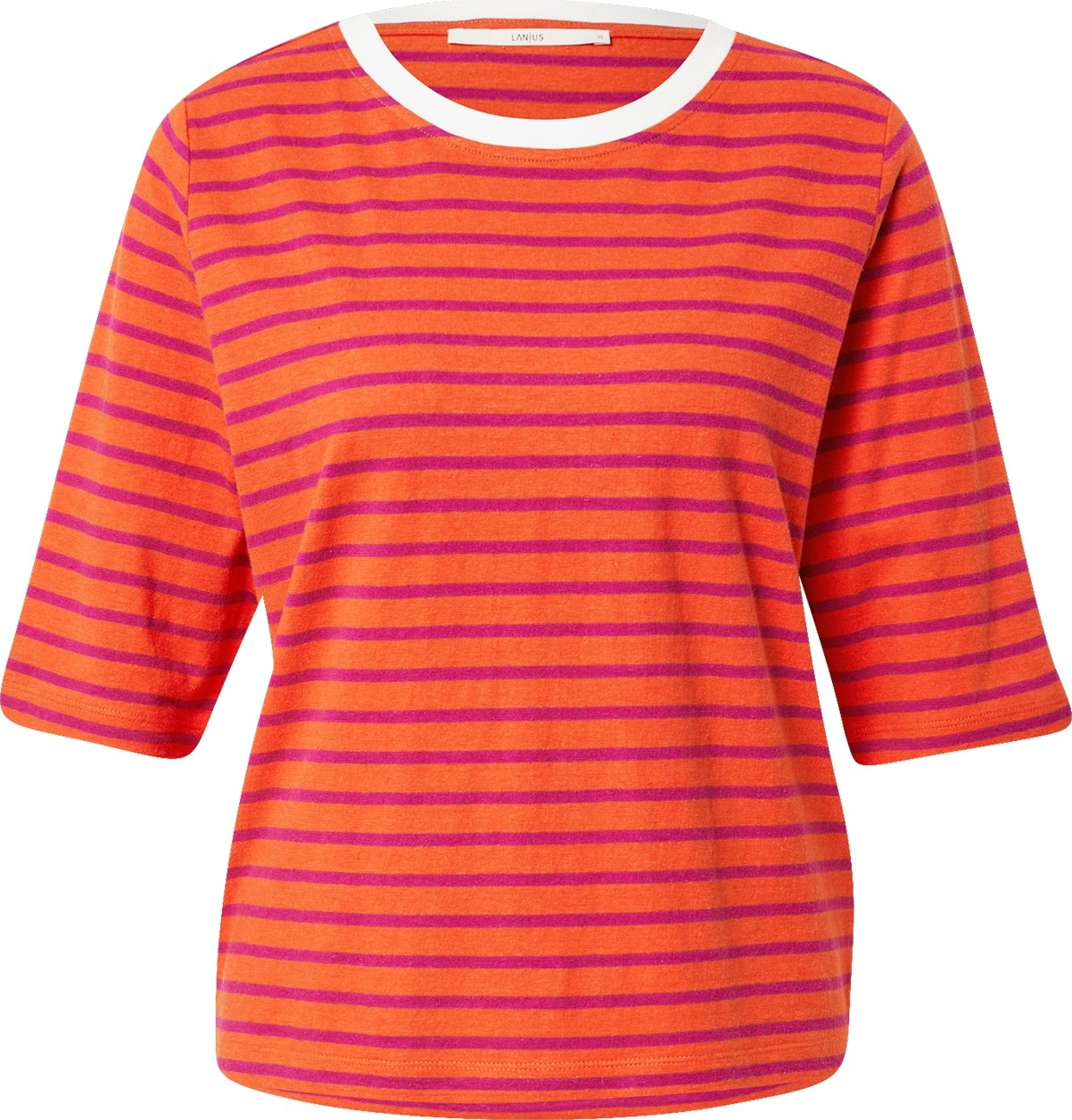LANIUS Tričko tmavě oranžová / pink / bílá