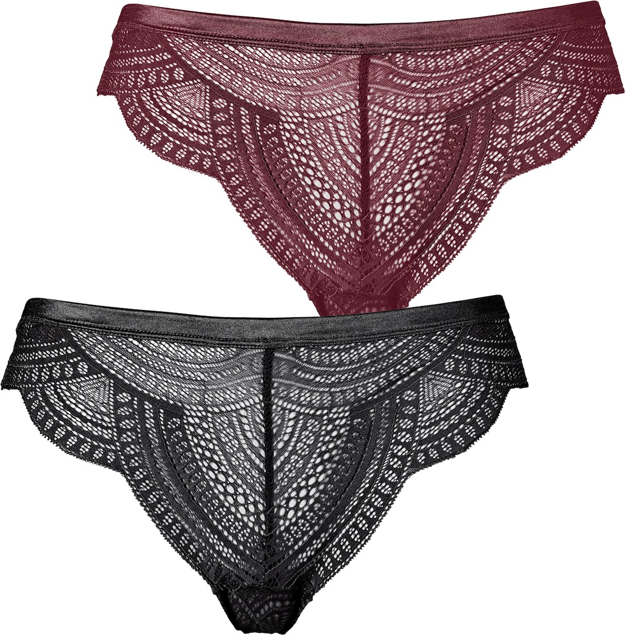 LASCANA Kalhotky ostružinová / černá