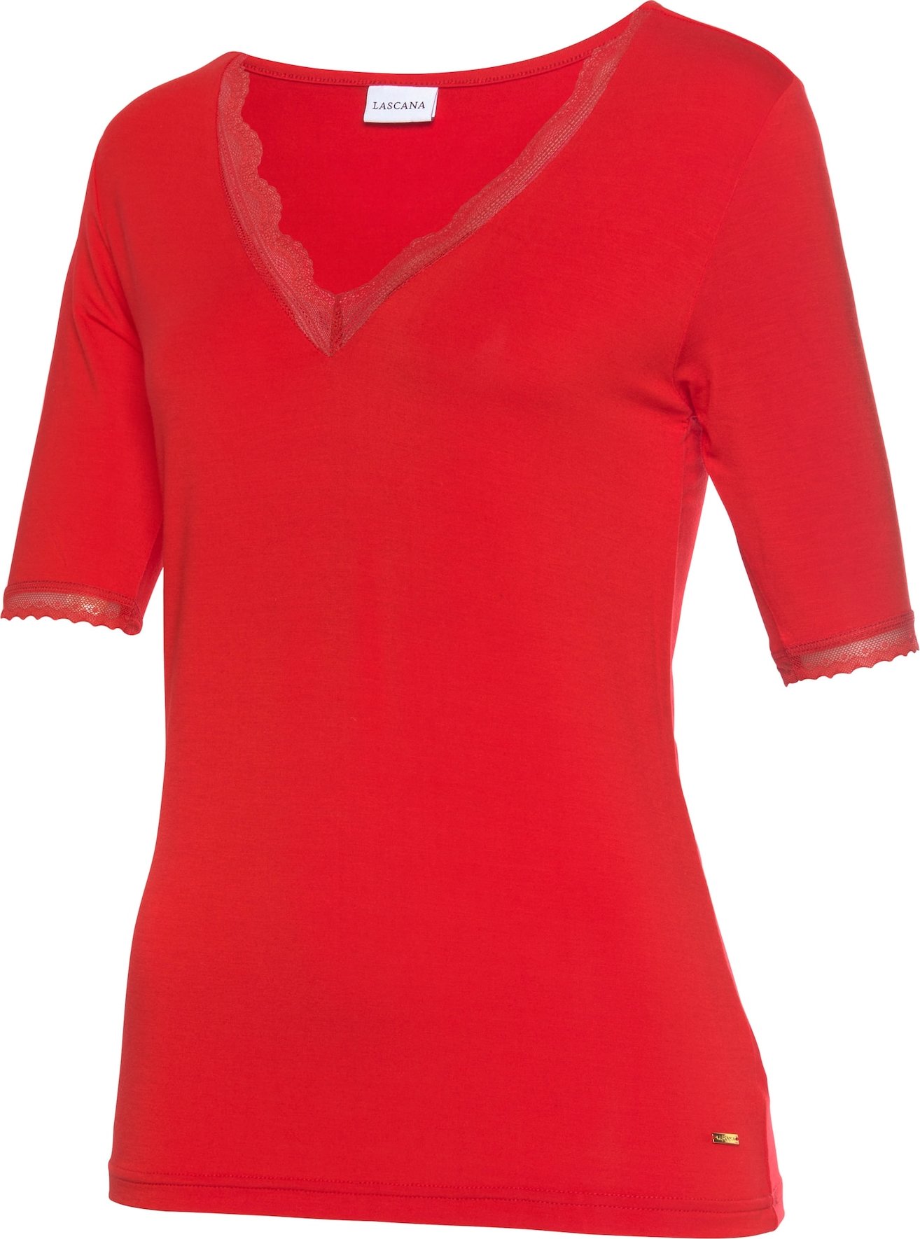 LASCANA Tričko na spaní ohnivá červená