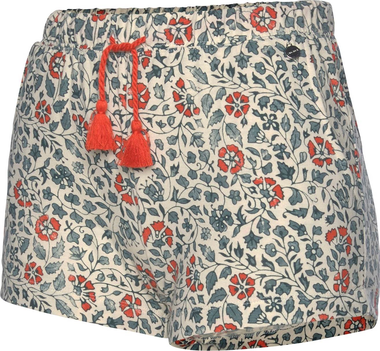 LASCANA Pyžamové kalhoty béžová / zelená / červená