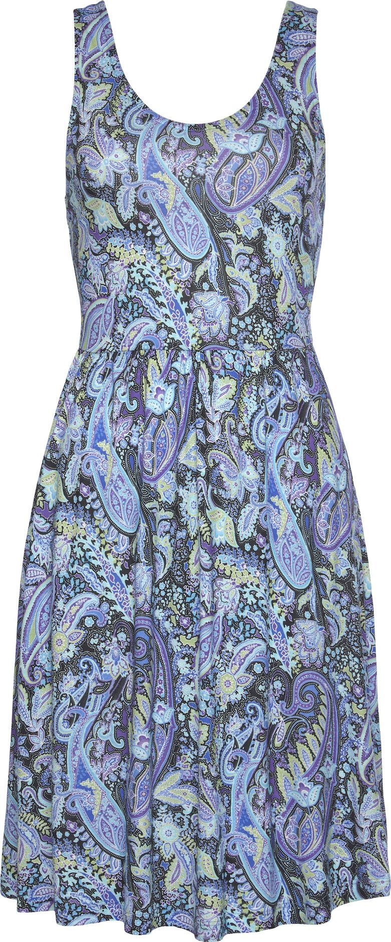 LASCANA Šaty modrá / zelená / fialová