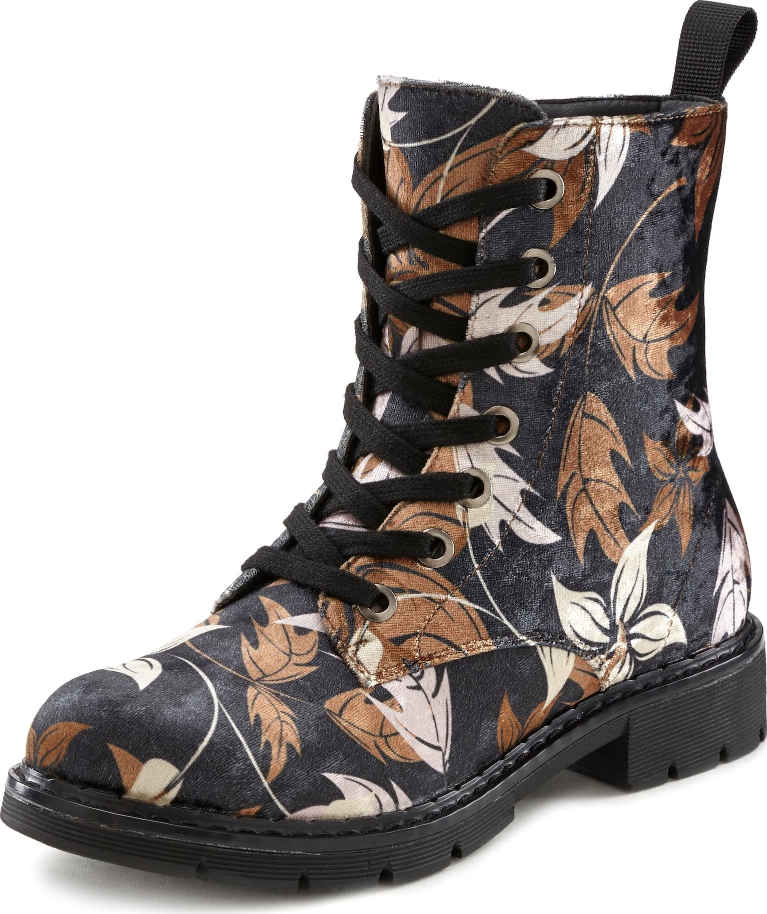 LASCANA Šněrovací kozačky mix barev / černá