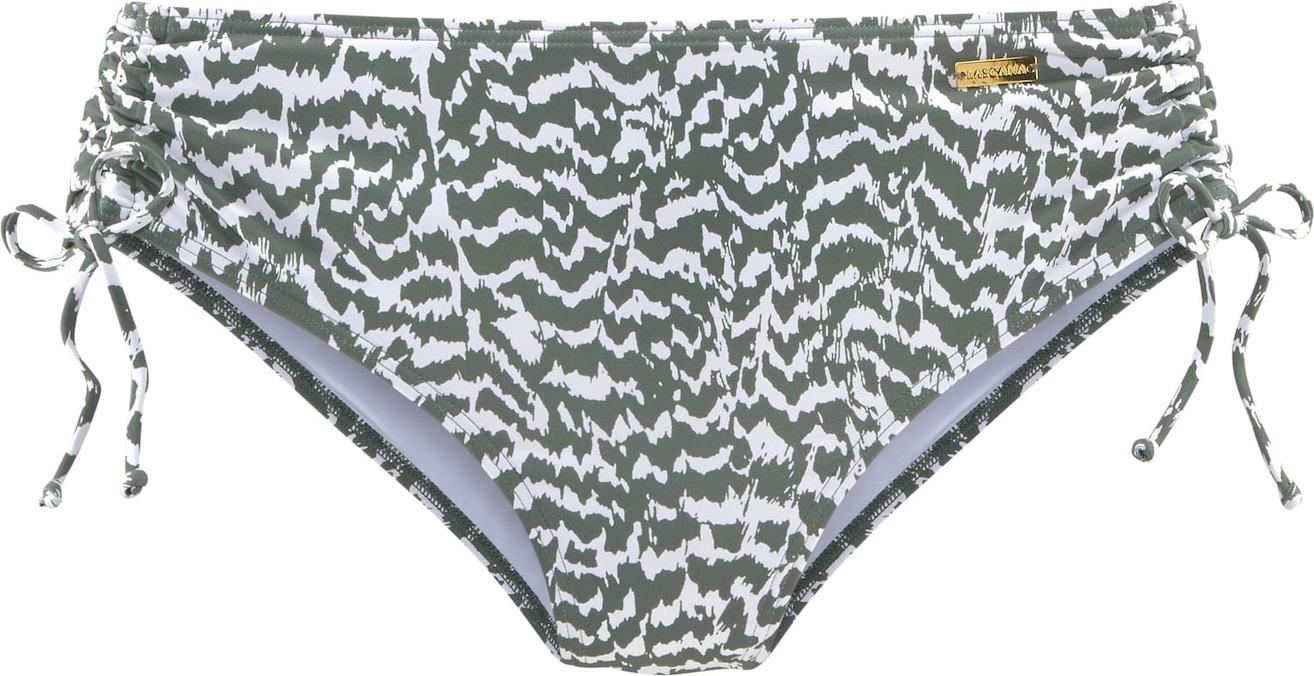 LASCANA Spodní díl plavek olivová / bílá