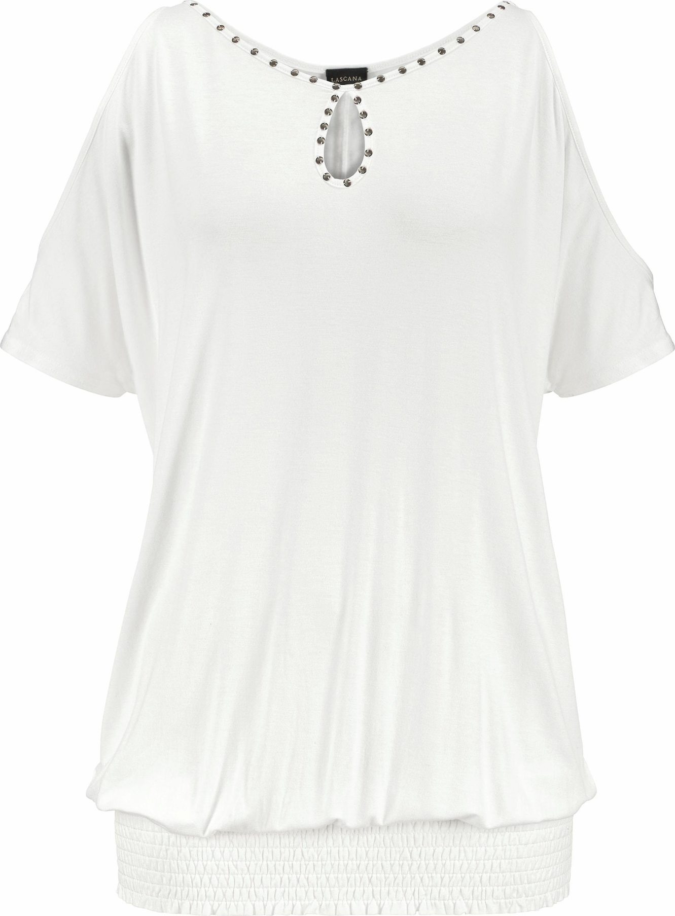 LASCANA Tričko stříbrná / bílá