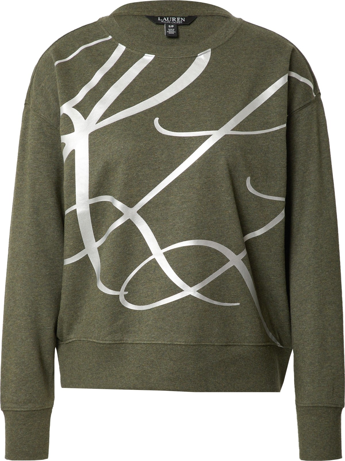 Lauren Ralph Lauren Mikina 'KAPPY' olivová / stříbrná