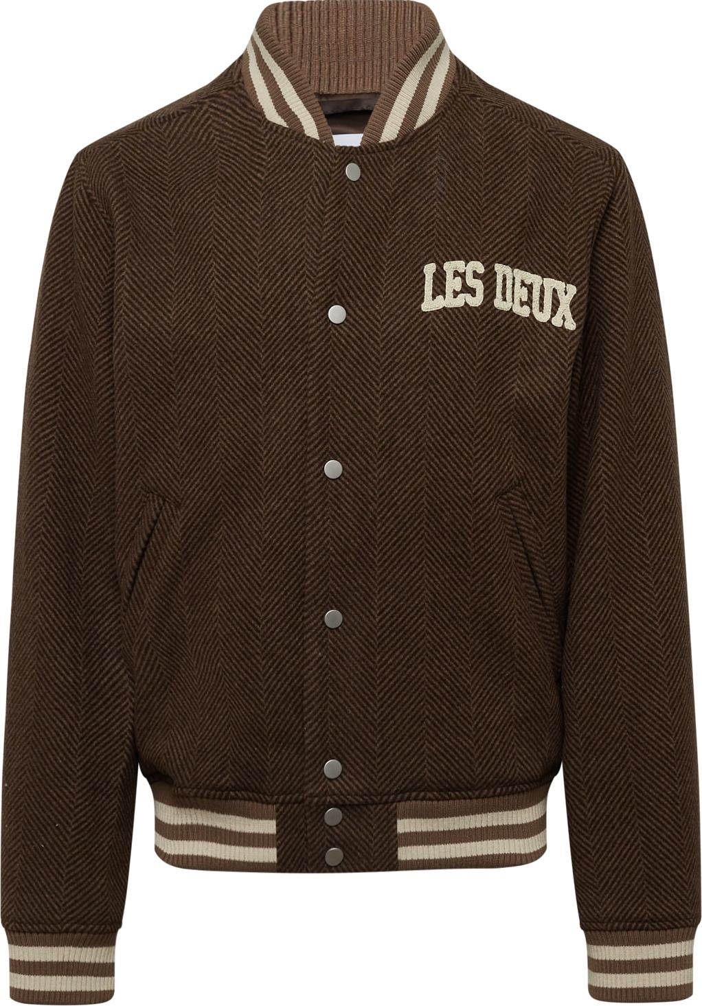 Les Deux Přechodná bunda krémová / kaštanově hnědá