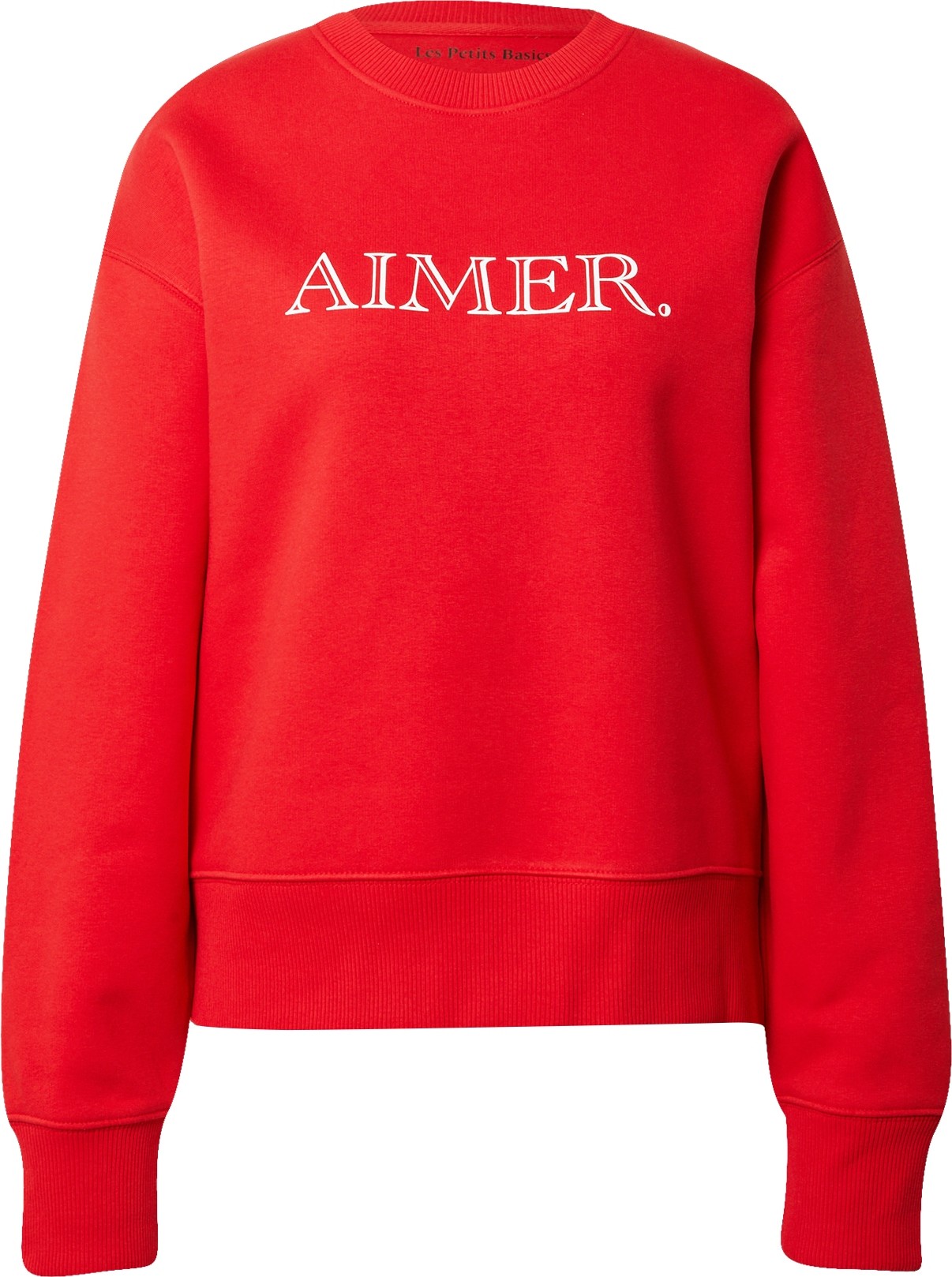 Les Petits Basics Mikina 'Aimer' červená / bílá