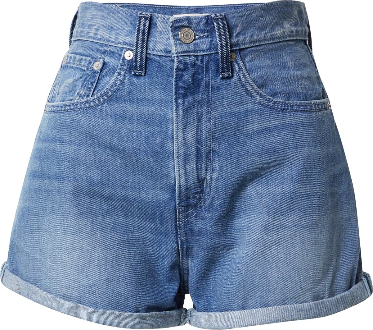LEVI'S Džíny 'WLTRD HIGH LOOSE SHORTS MED INDIGO - WORN IN' modrá džínovina
