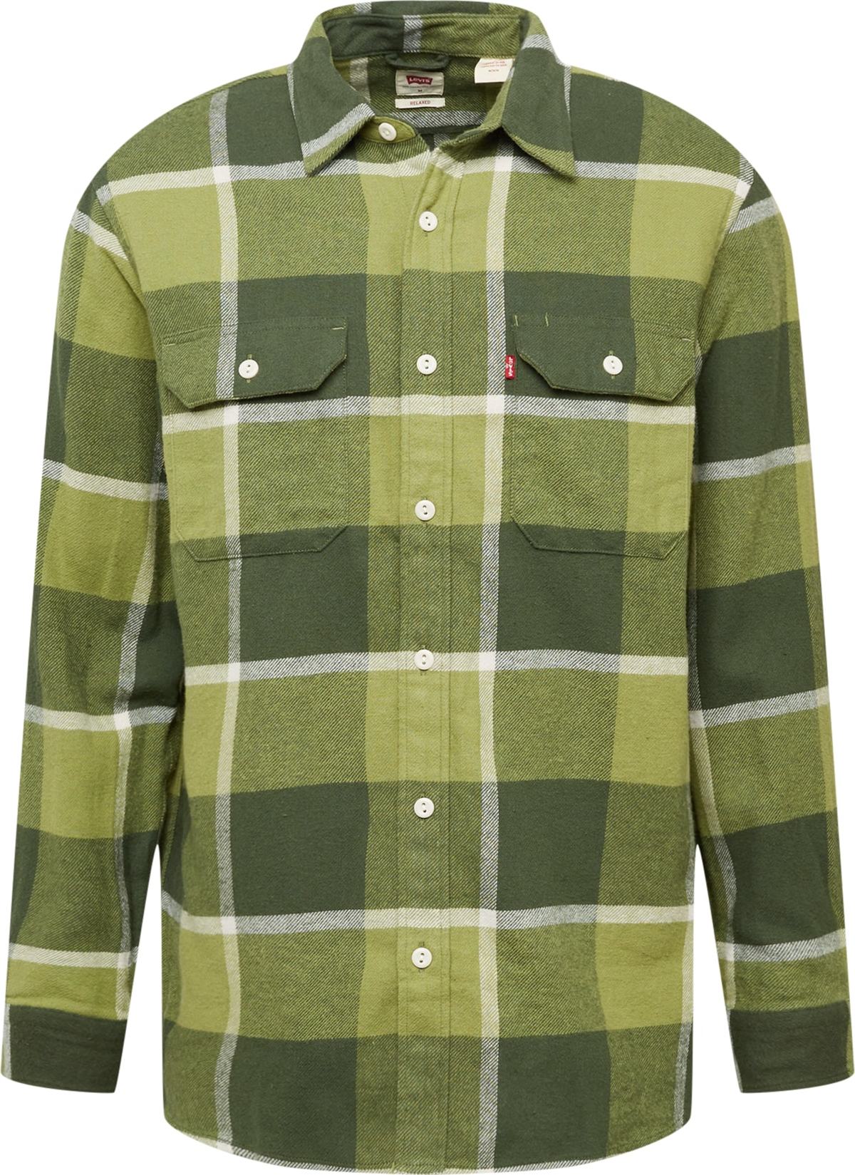 LEVI'S Košile 'Jackson' khaki / rákos / tmavě zelená / bílá