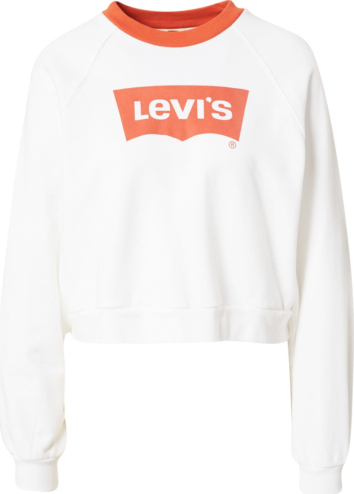 LEVI'S Mikina 'GR VINTAGE RAGLAN CREW YELLOWS/ORANGES' korálová / bílá
