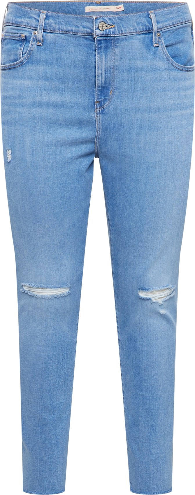 Levi's® Plus Džíny '721 PL HI-RISE SKINNY LIGHT INDIGO - WORN IN' modrá džínovina