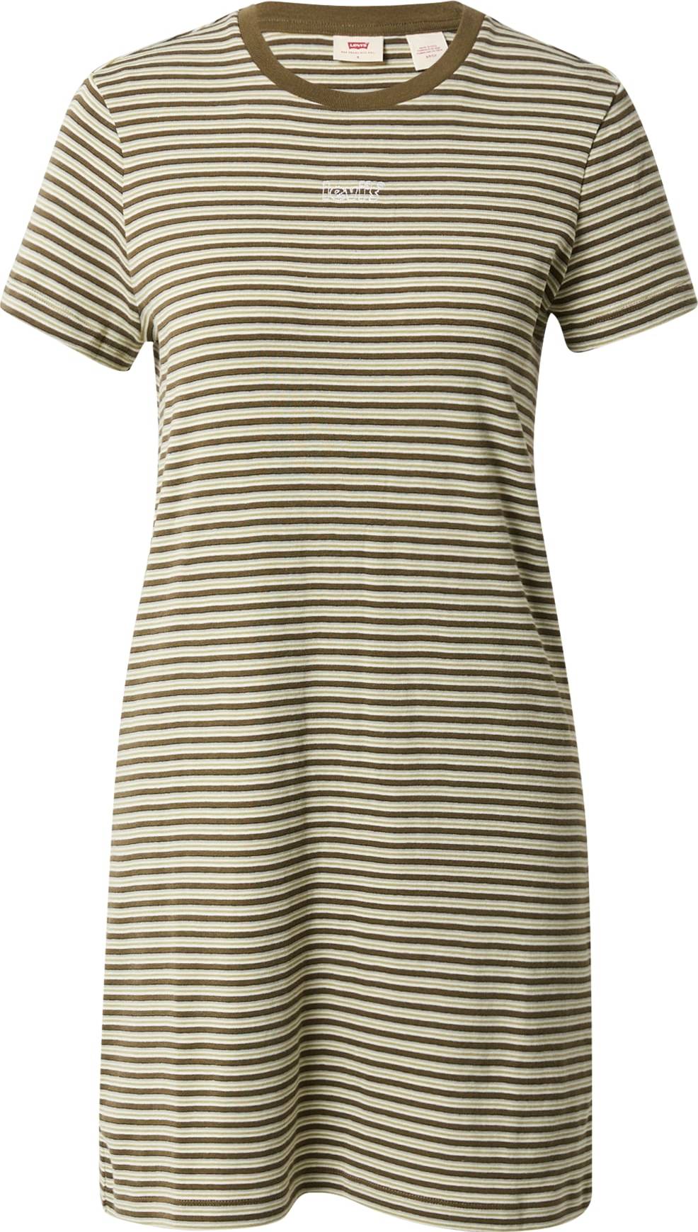 LEVI'S Šaty olivová / rákos / bílá
