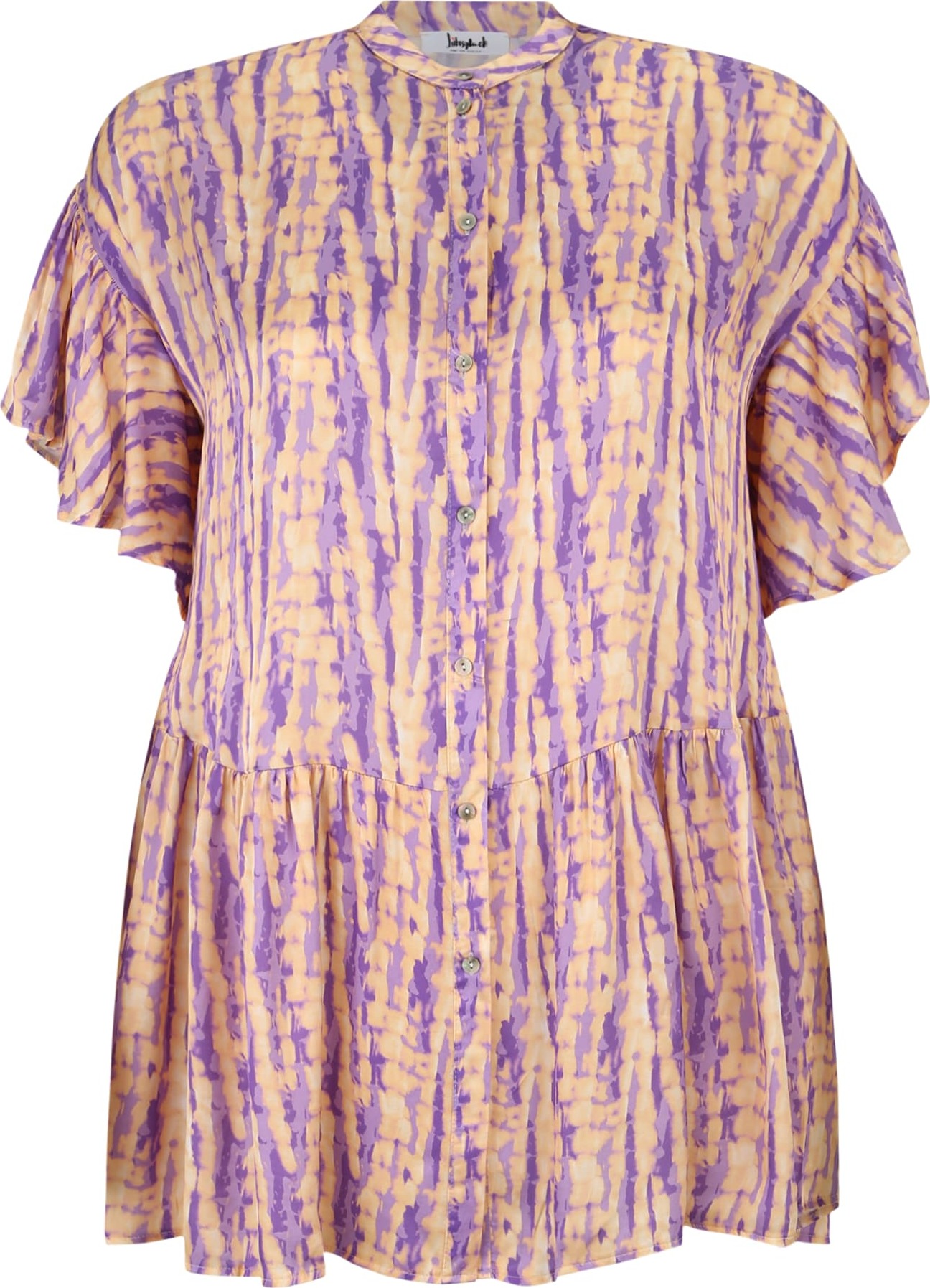 Liebesglück Košilové šaty 'TARA' písková / lenvandulová / tmavě fialová