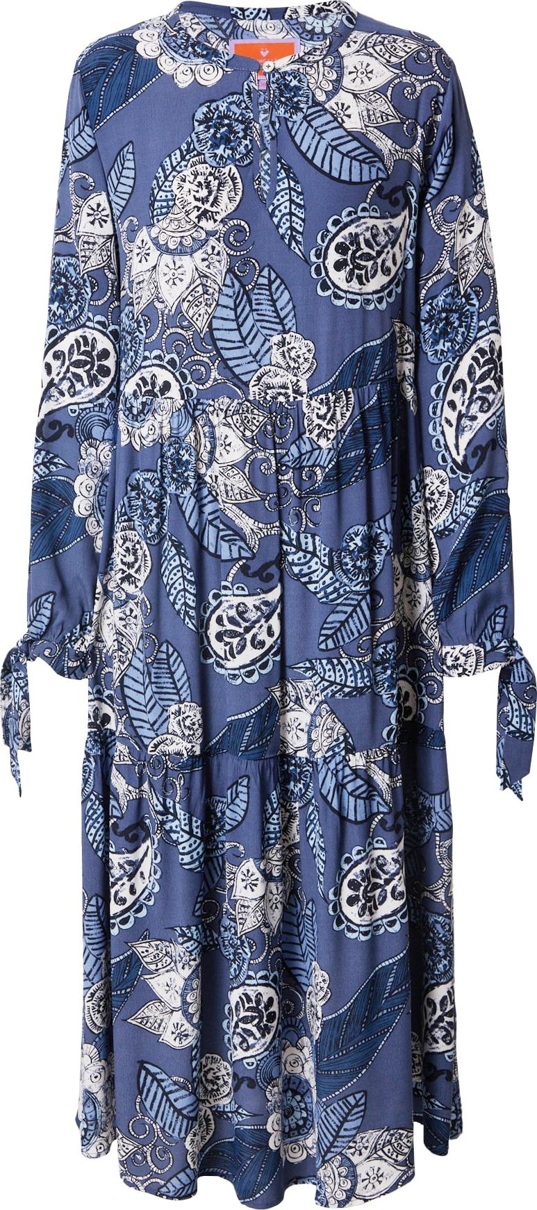 LIEBLINGSSTÜCK Košilové šaty 'Rosina' noční modrá / chladná modrá / světlemodrá / bílá