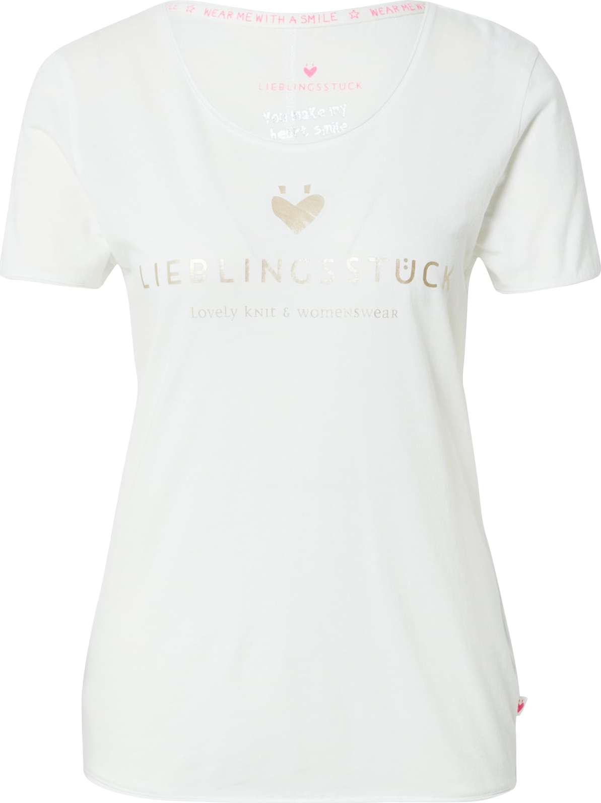 LIEBLINGSSTÜCK Tričko 'Cia' stříbrná / offwhite