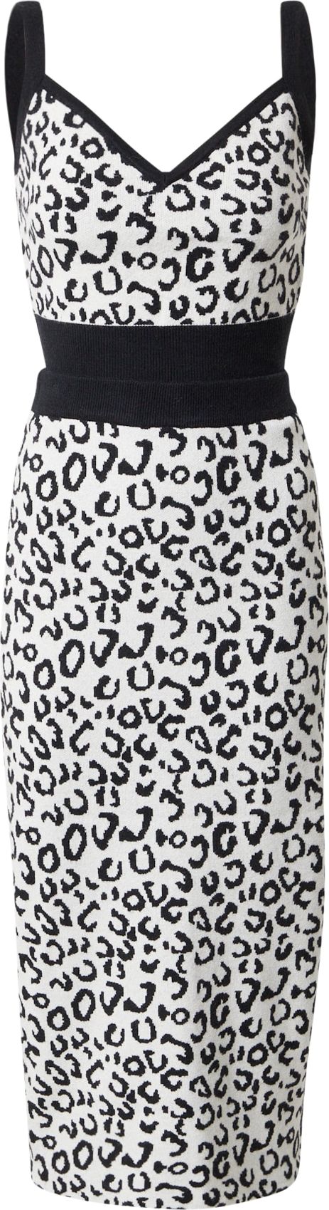 Little Mistress Úpletové šaty černá / bílá