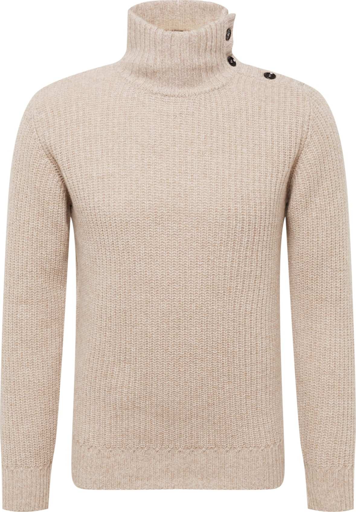 Liu Jo Uomo Svetr 'MAGLIERIA' béžový melír / černá