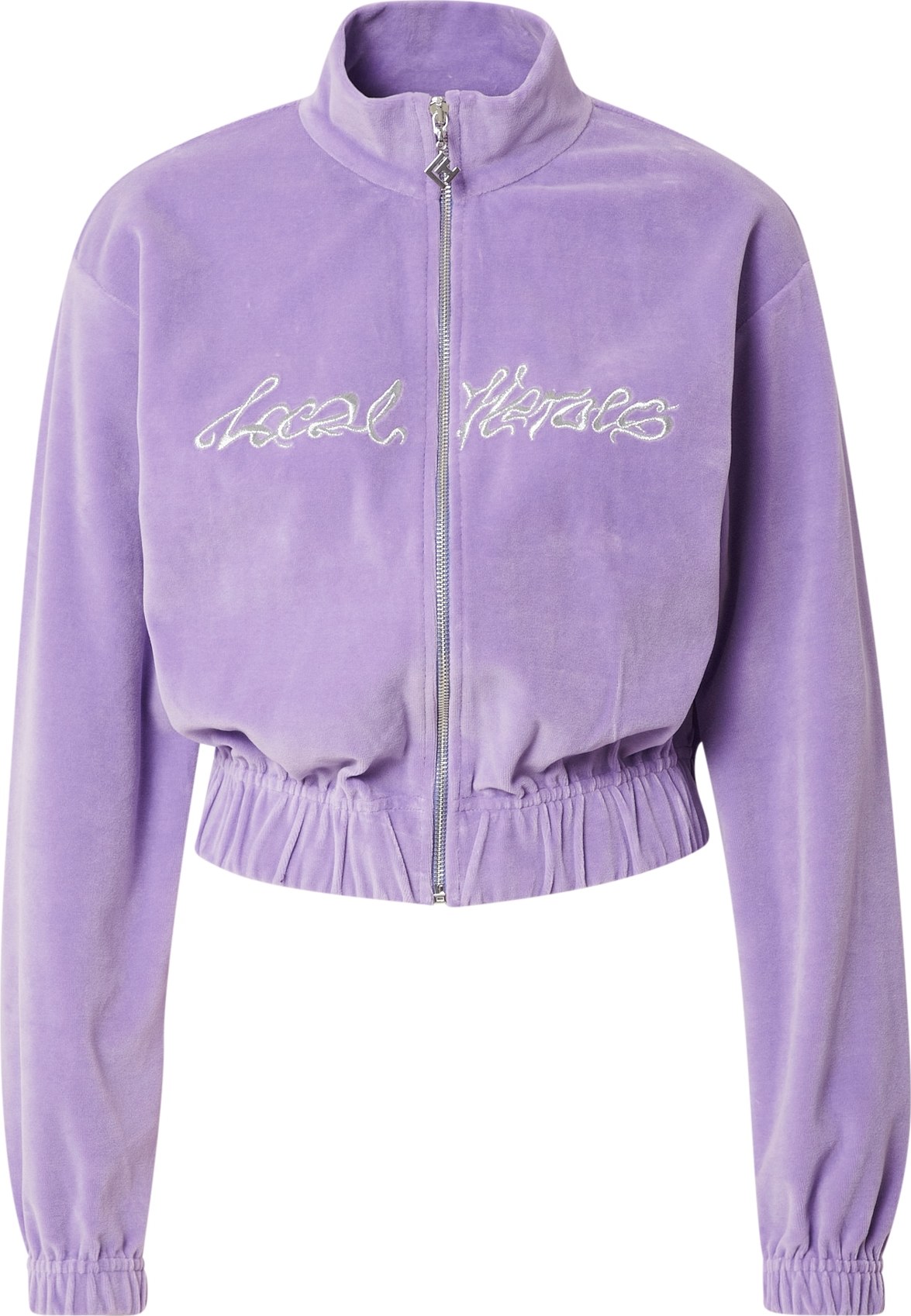 LOCAL HEROES Mikina fialová / stříbrná