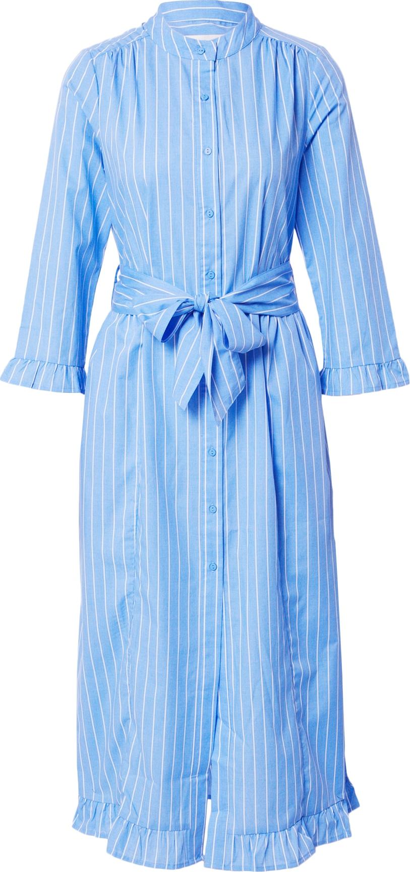 Lollys Laundry Košilové šaty 'Harper' modrá / bílá
