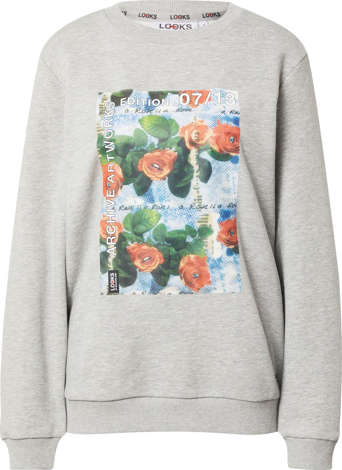 LOOKS by Wolfgang Joop Mikina světlemodrá / šedý melír / zelená / růžová