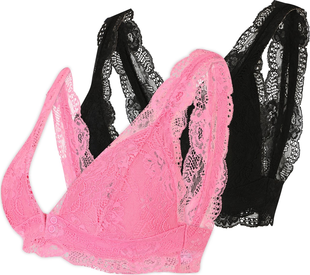 MAMALICIOUS Kojící podprsenka 'Senia' pink / černá