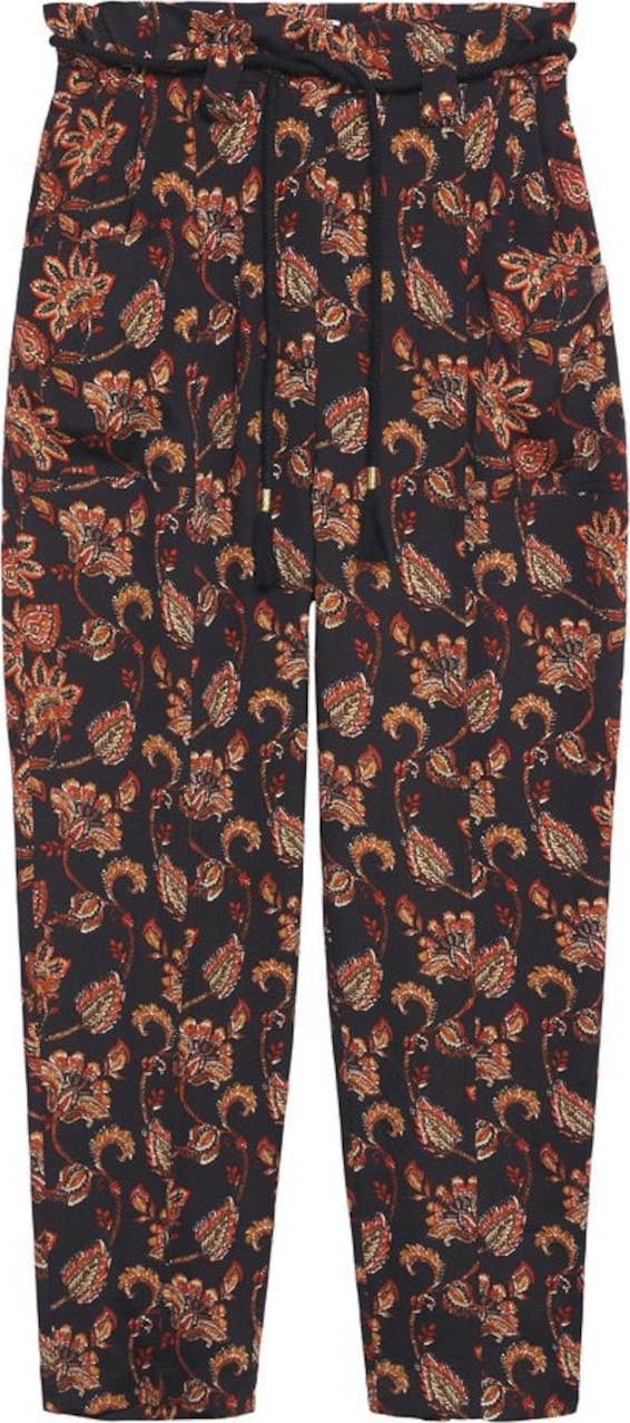 MANGO Kalhoty 'Maldi' hnědá / oranžová / černá