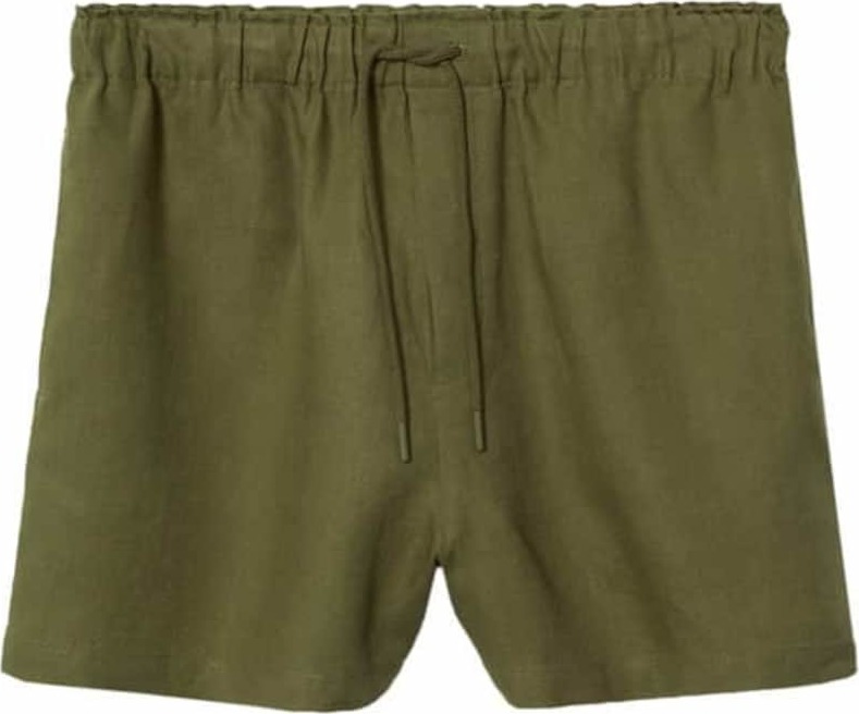 MANGO Kalhoty olivová