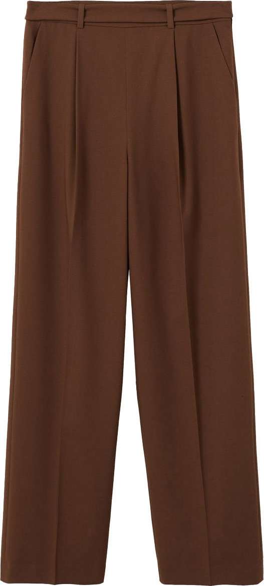 MANGO Kalhoty se sklady v pase 'Charlie' karamelová